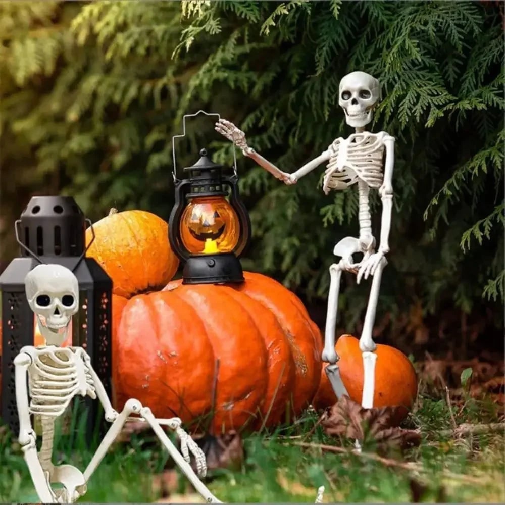 Life-Size Poseable Skeleton for Halloween Festivities