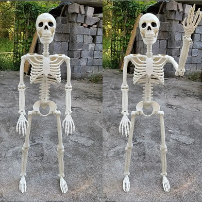 Life-Size Poseable Skeleton for Halloween Festivities