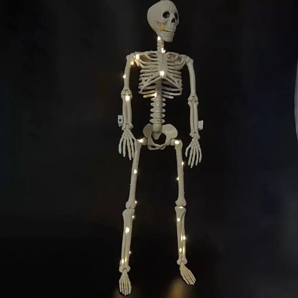 Life-Size Poseable Skeleton for Halloween Festivities