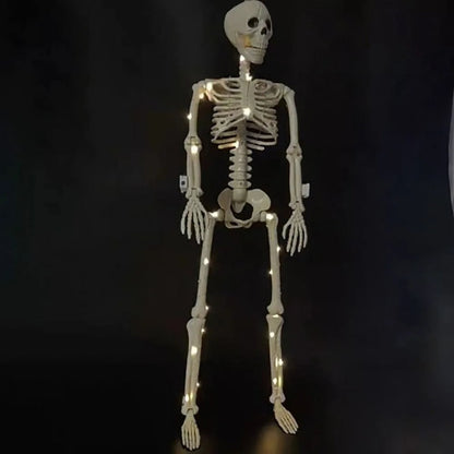 Life-Size Poseable Skeleton for Halloween Festivities