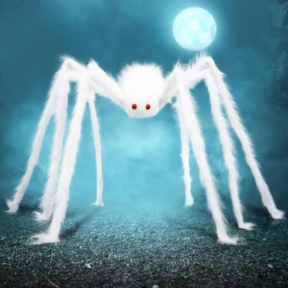 Enormous Creepy Spider Décor with Flexible Legs for Halloween Festivities