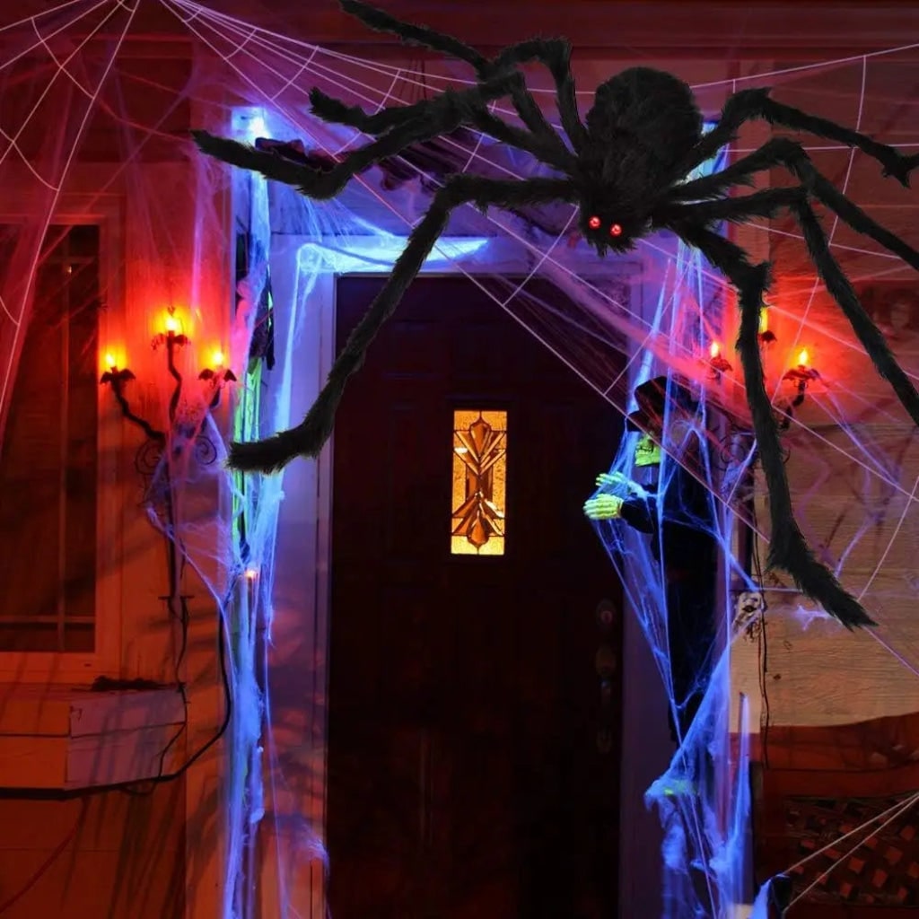 Spooktacular Spider Web Display for Halloween Yard Decor