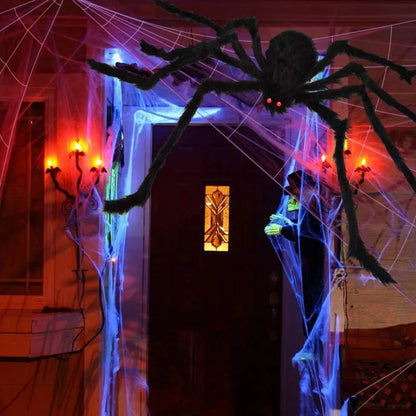 Spooktacular Spider Web Display for Halloween Yard Decor