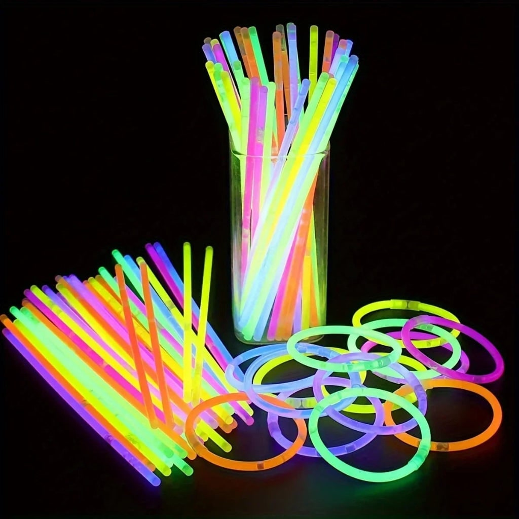 Vibrant Neon Light Sticks for Halloween Celebrations