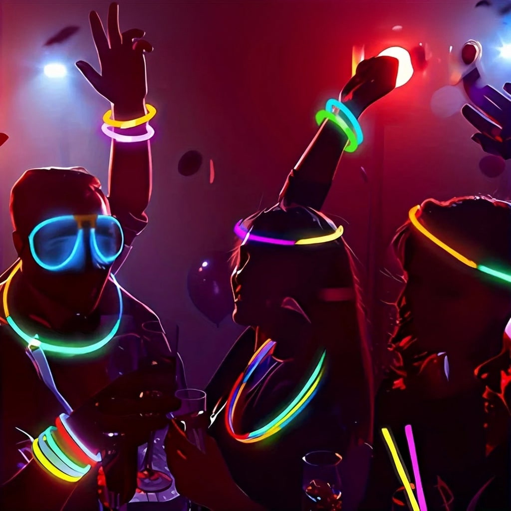 Vibrant Neon Light Sticks for Halloween Celebrations