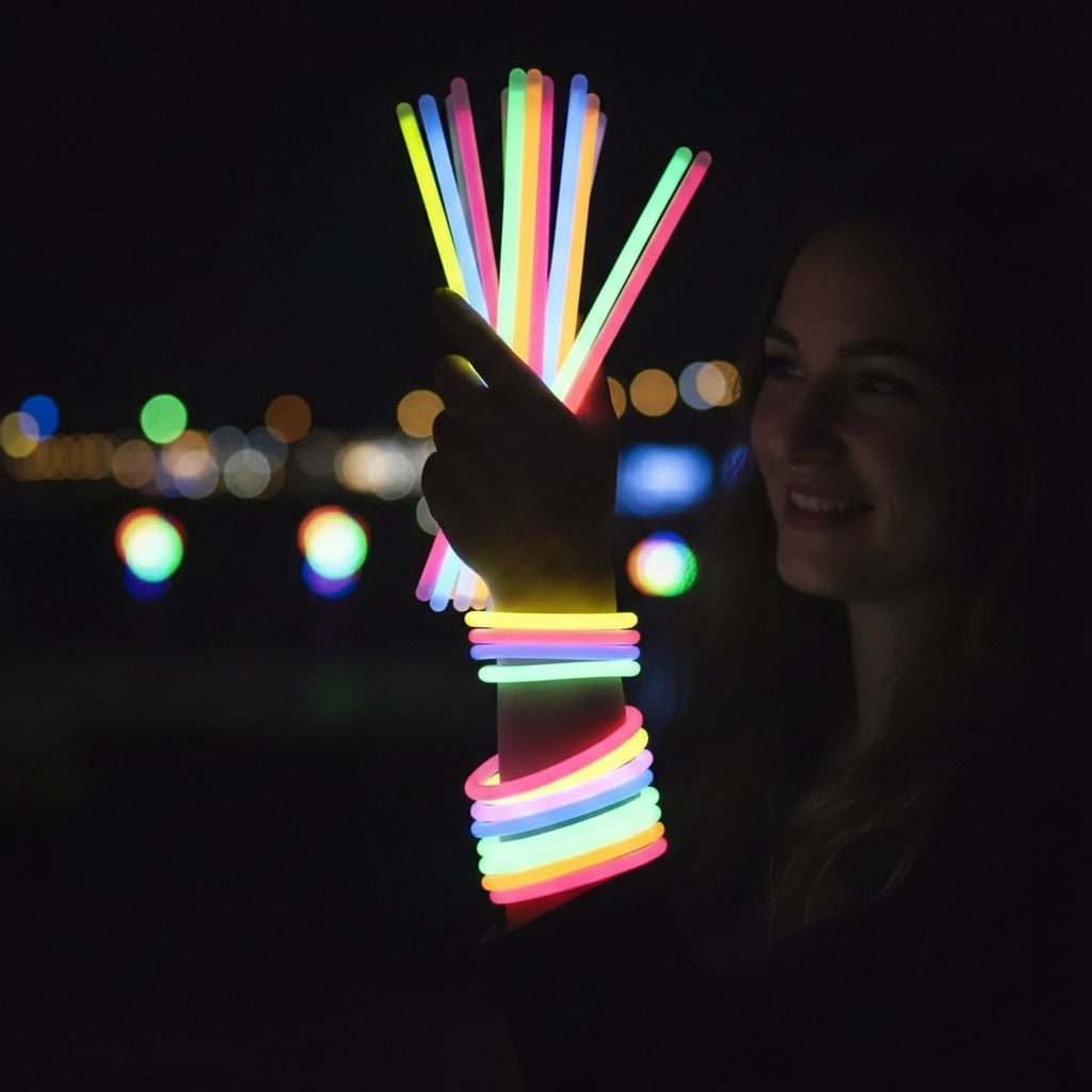 Vibrant Neon Light Sticks for Halloween Celebrations
