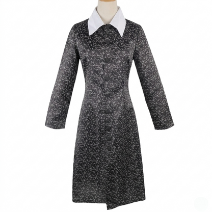Gothic Schoolgirl Costume Dress with White Collar & Braids
