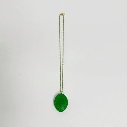 Luminous Green Gemstone Pendant Necklace – Captivating Charm
