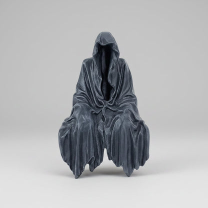 Eerie Cloaked Phantom Statue for Spooky Halloween Decor