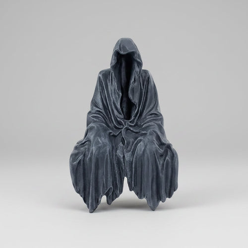 Eerie Cloaked Phantom Statue for Spooky Halloween Decor
