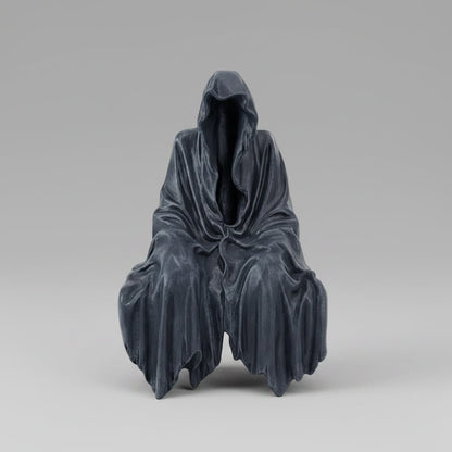 Eerie Cloaked Phantom Statue for Spooky Halloween Decor