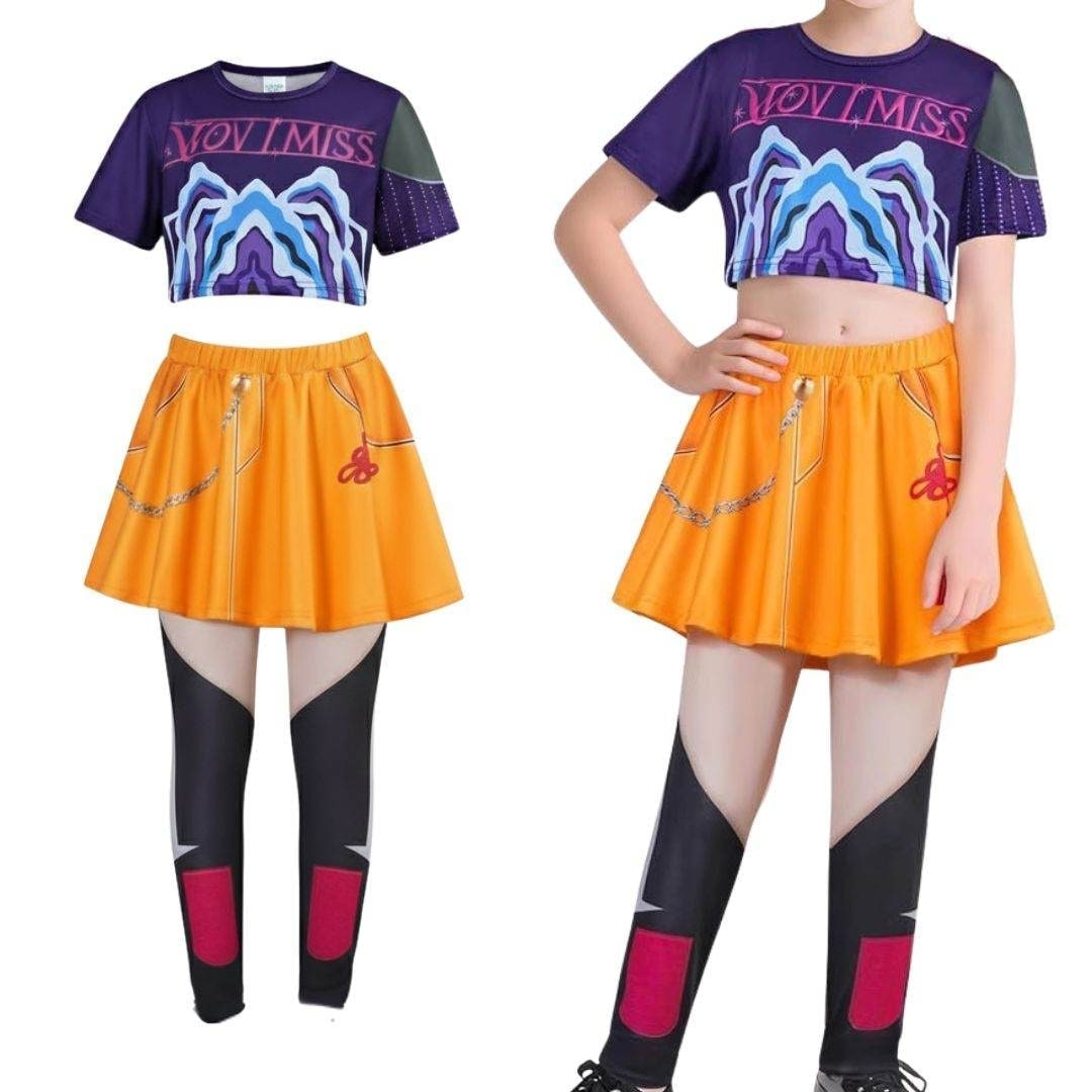 Vibrant Hip Hop Dance Outfit with Stylish Crop Top and Joggers