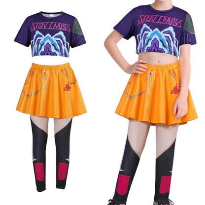 Vibrant Hip Hop Dance Outfit with Stylish Crop Top and Joggers