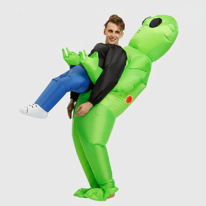 Galactic Abductor Inflatable Costume with Air Blower & Legs