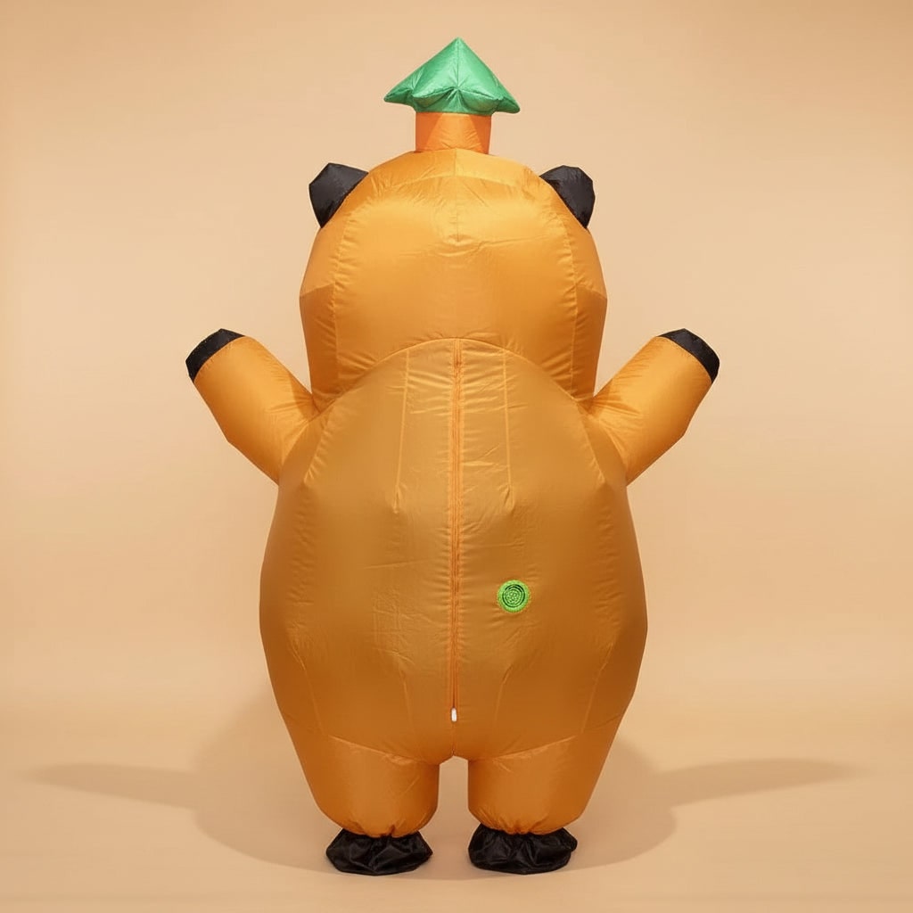Inflatable Rodent Costume with Built-In Fan for Halloween Fun
