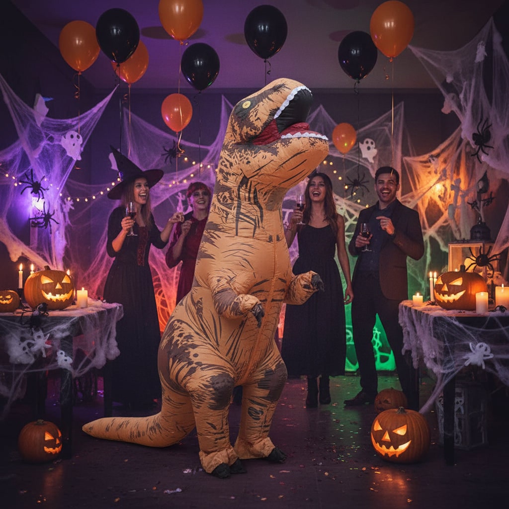 Epic Inflatable T-Rex Costume with Battery-Powered Fan