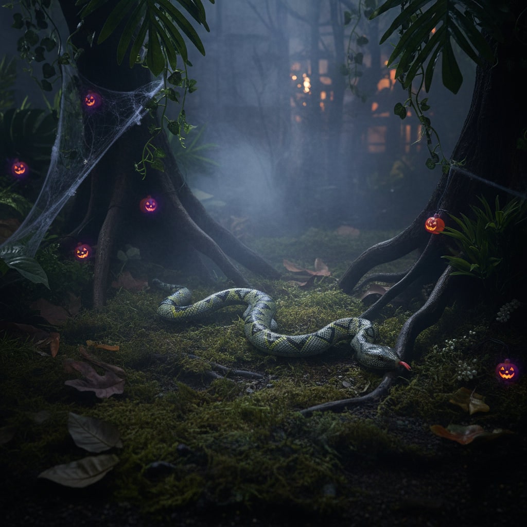 Frightening Inflatable Serpent for Spooky Outdoor Decor