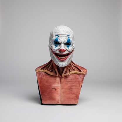 Dual-Layer Halloween Mask: Creepy Clown & Skull Reveal
