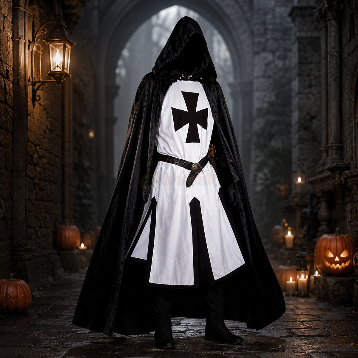 Legendary Knight Crusader Costume with Distinctive Trim