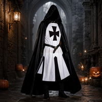 Long Top White/black + Black Cloak