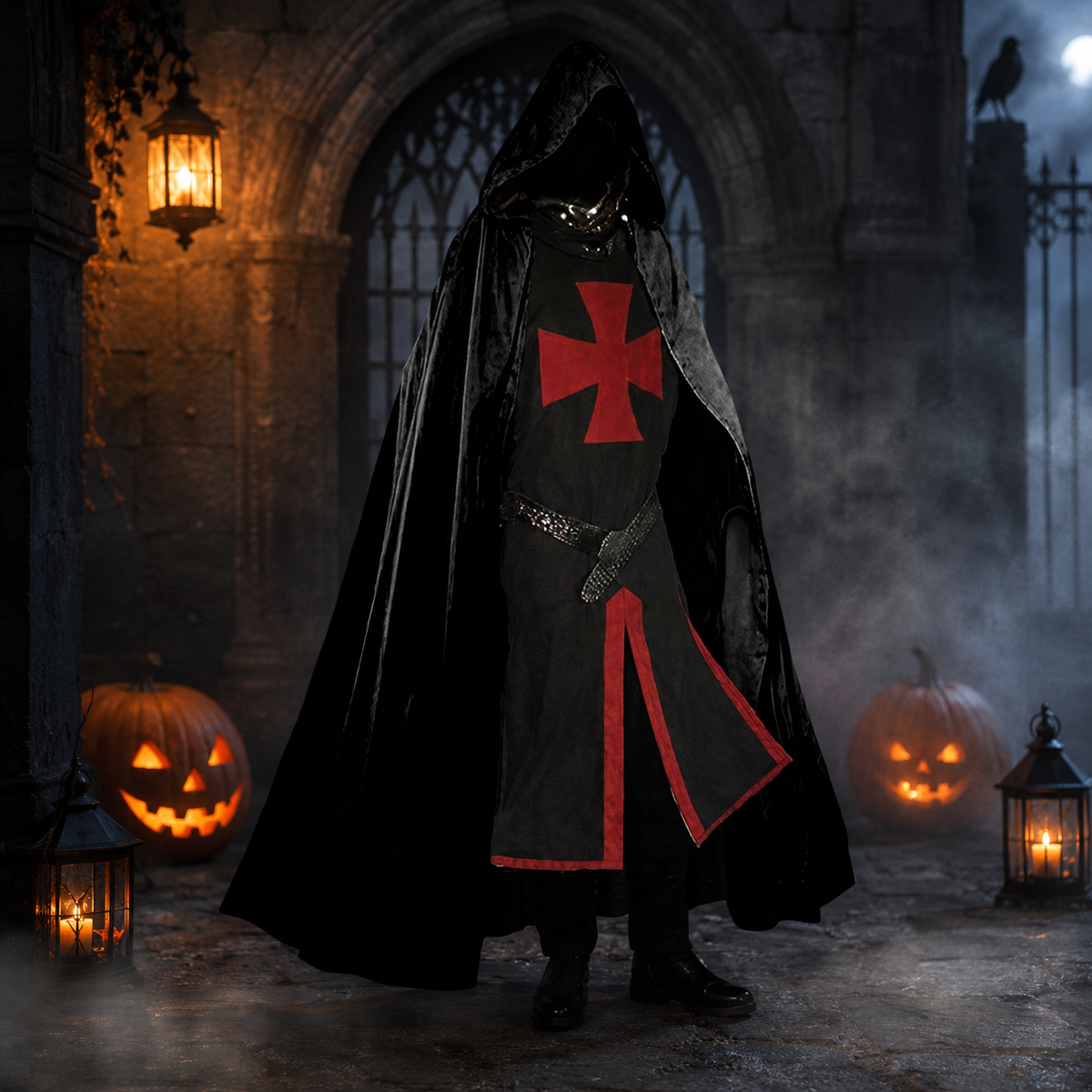 Legendary Knight Crusader Costume with Distinctive Trim