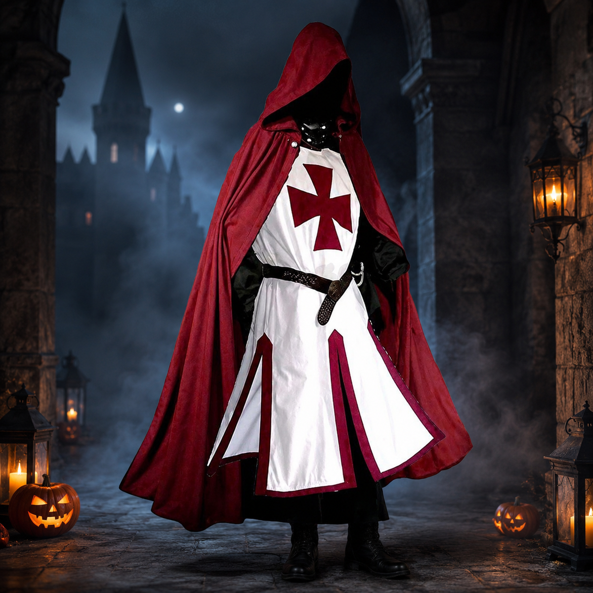 Legendary Knight Crusader Costume with Distinctive Trim