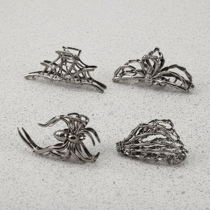Spooktacular Metal Hair Clips with Halloween-Themed Designs
