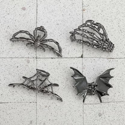 Spooktacular Metal Hair Clips with Halloween-Themed Designs