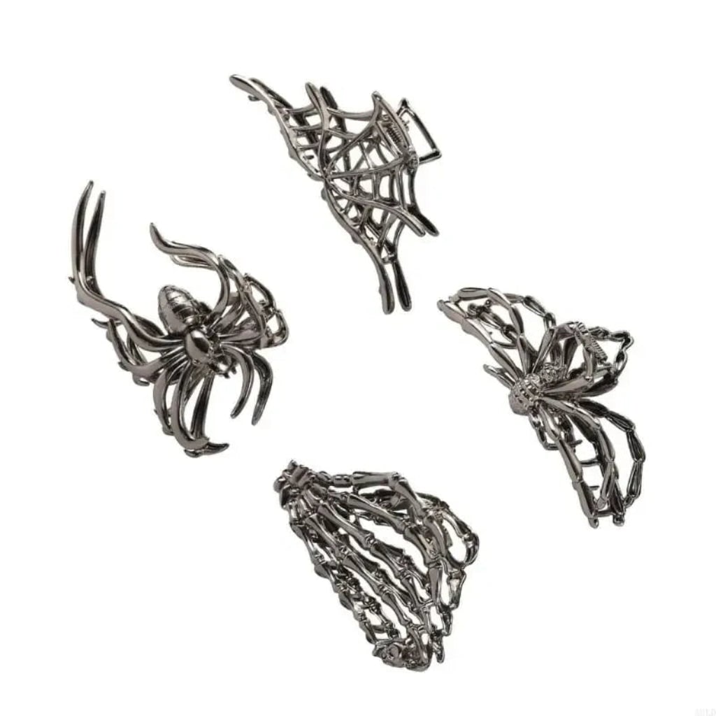 Spooktacular Metal Hair Clips with Halloween-Themed Designs