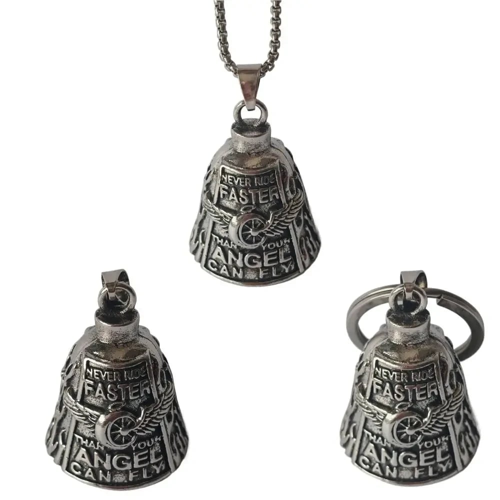Winged Design Biker Charm Bell for Motorcycle Enthusiasts