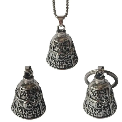 Winged Design Biker Charm Bell for Motorcycle Enthusiasts