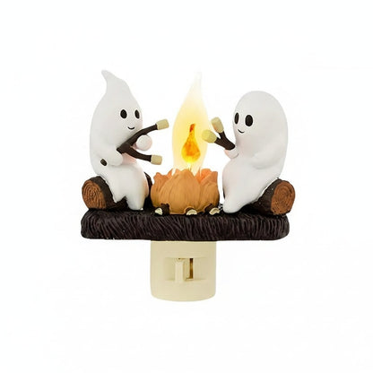 Enchanting Ghost Campfire LED Night Light for Halloween Decor
