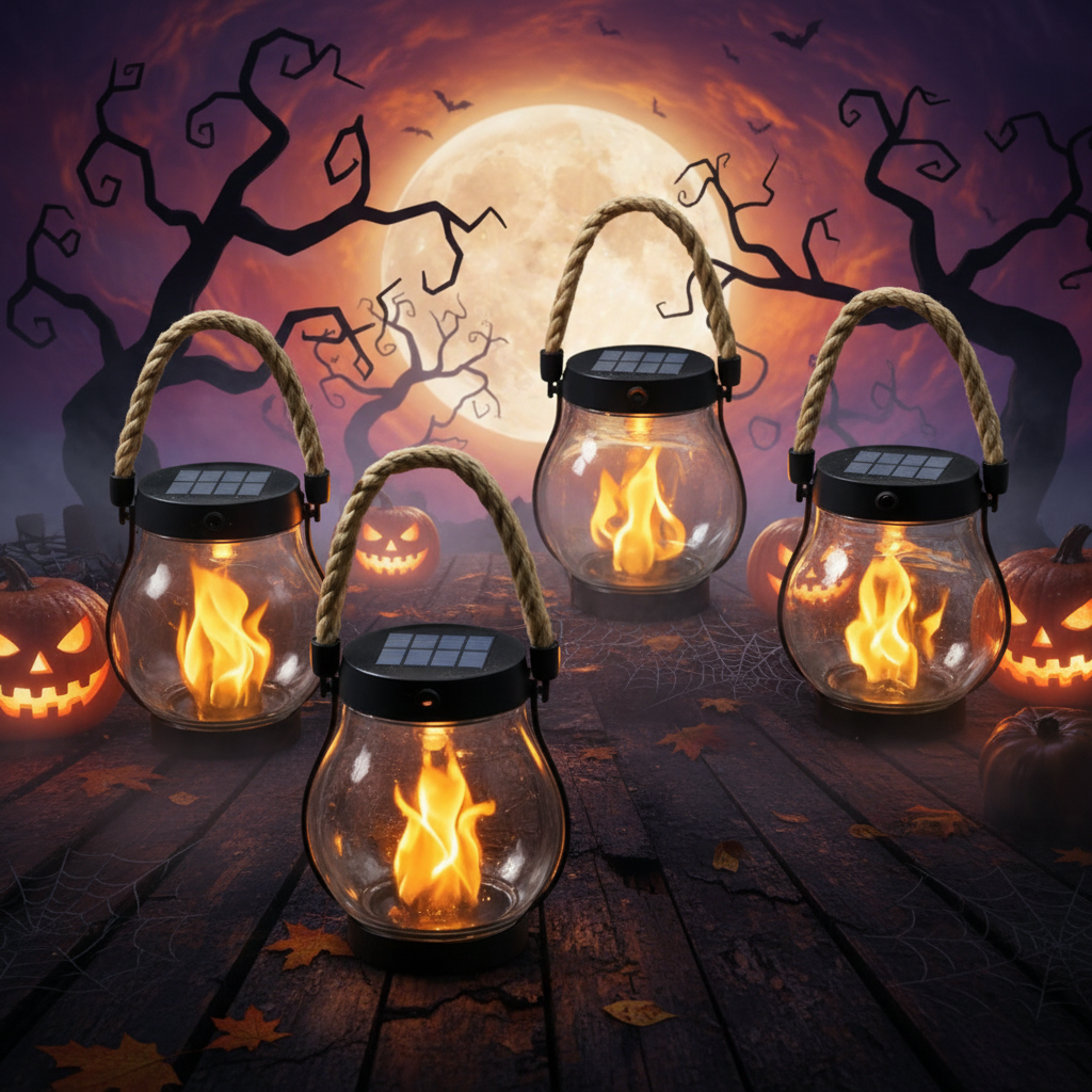 Enchanting Solar Lantern with Flickering Flame for Outdoor Décor