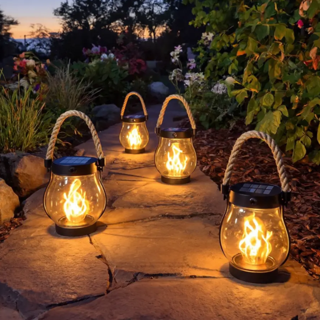 Enchanting Solar Lantern with Flickering Flame for Outdoor Décor