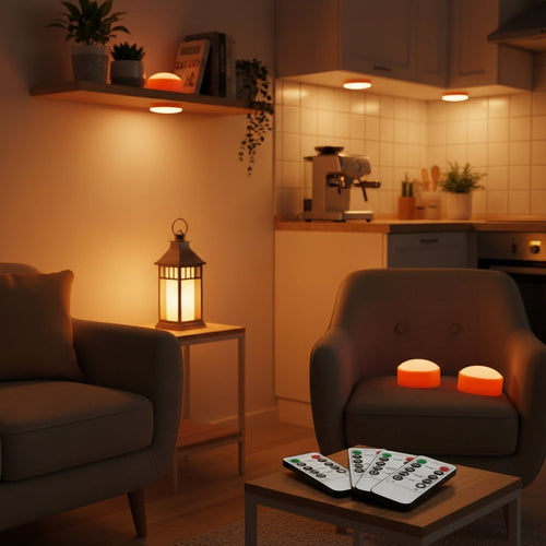 Battery-Powered Pumpkin Illumination Set with Remote Control