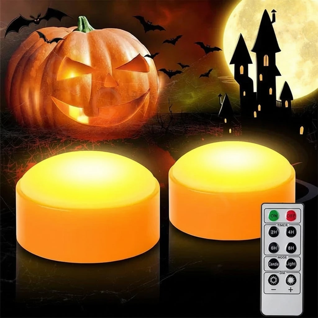 Battery-Powered Pumpkin Illumination Set with Remote Control