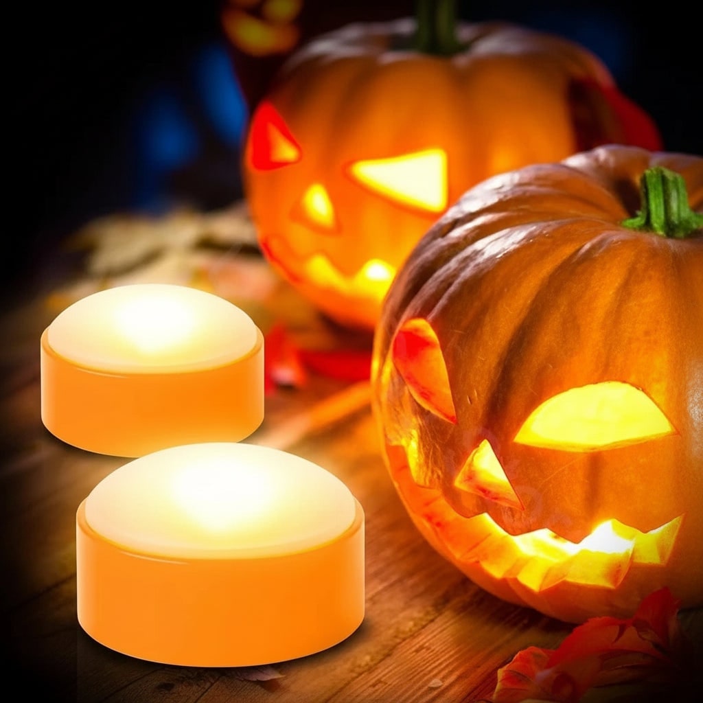Battery-Powered Pumpkin Illumination Set with Remote Control