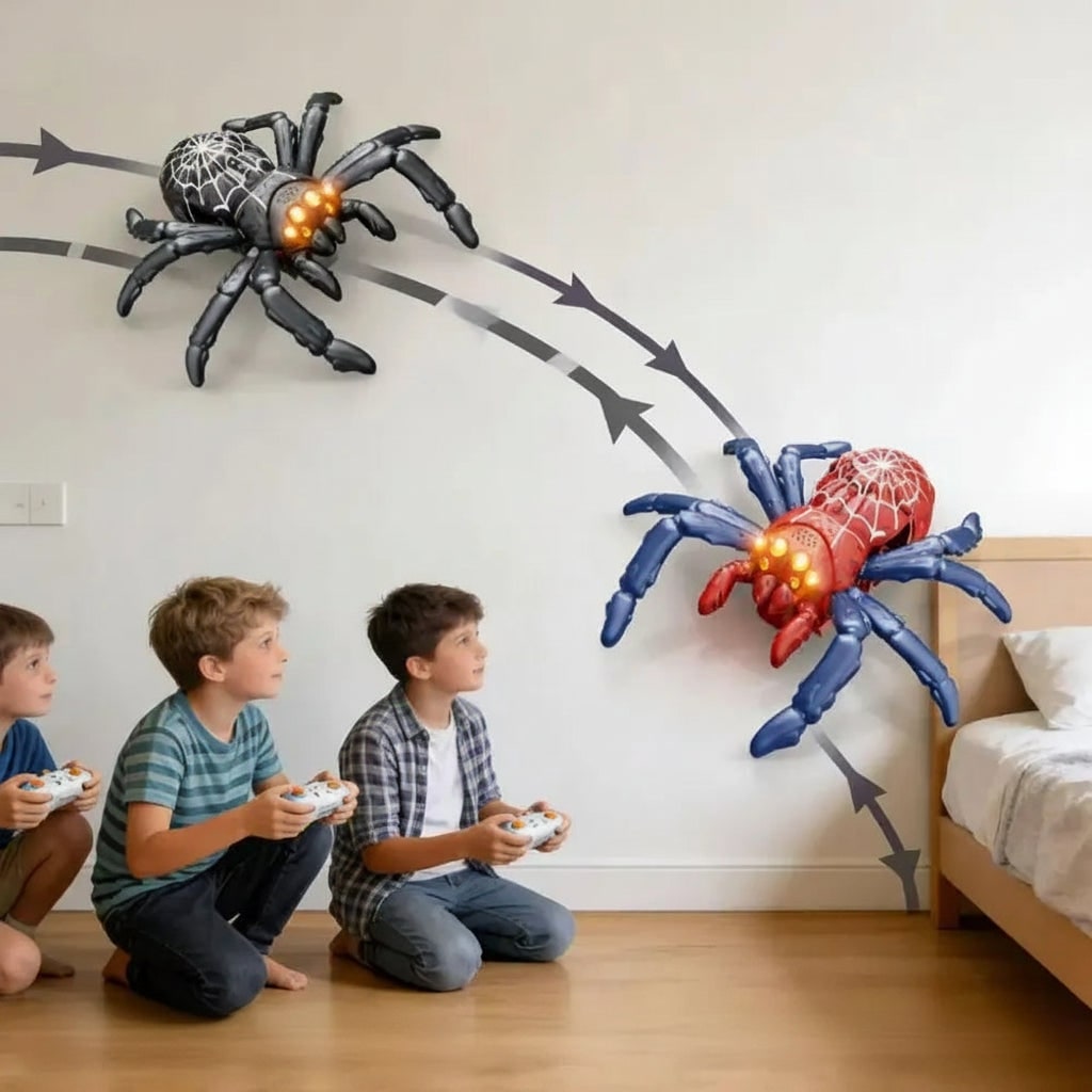 Creepy Crawler Remote-Controlled Spider with Illuminated Eyes
