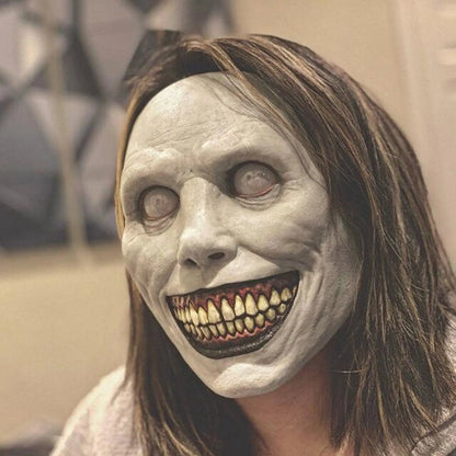 Chilling Demon Face Mask with Glaring Teeth for Halloween Fun