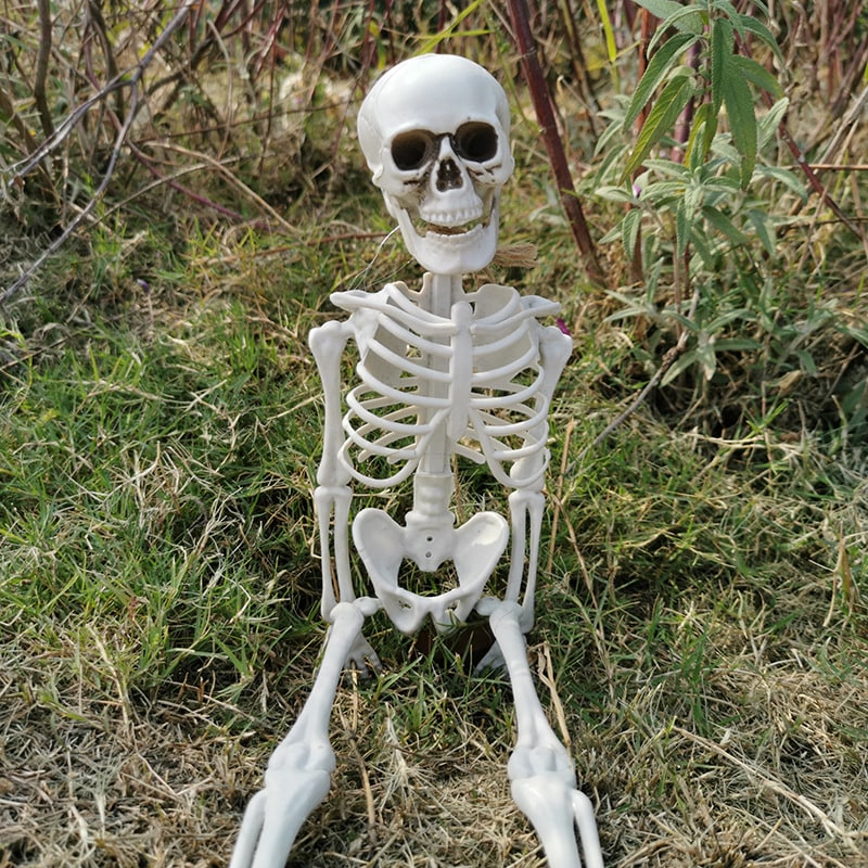 Giant Posable Skeleton Decoration for Halloween – 12 Feet Tall