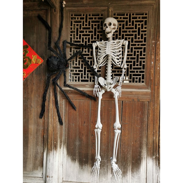 Giant Posable Skeleton Decoration for Halloween – 12 Feet Tall