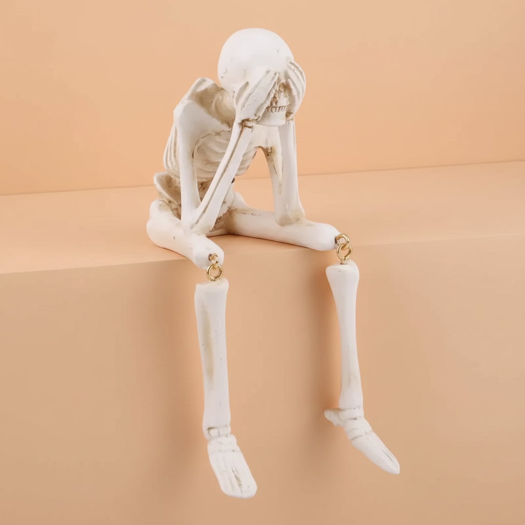 Charming Skeleton Shelf Sitters Set – Perfect Halloween Decor