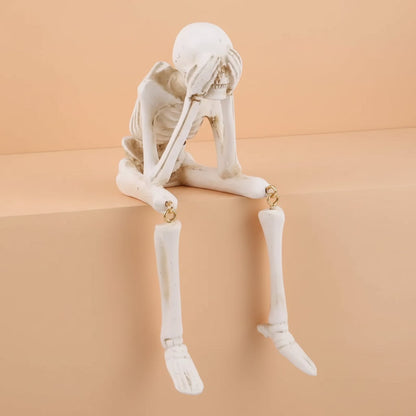 Charming Skeleton Shelf Sitters Set – Perfect Halloween Decor