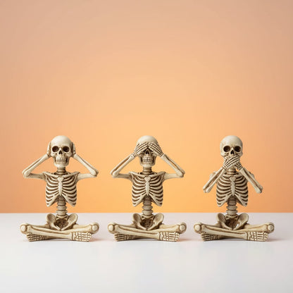 Charming Skeleton Shelf Sitters Set – Perfect Halloween Decor