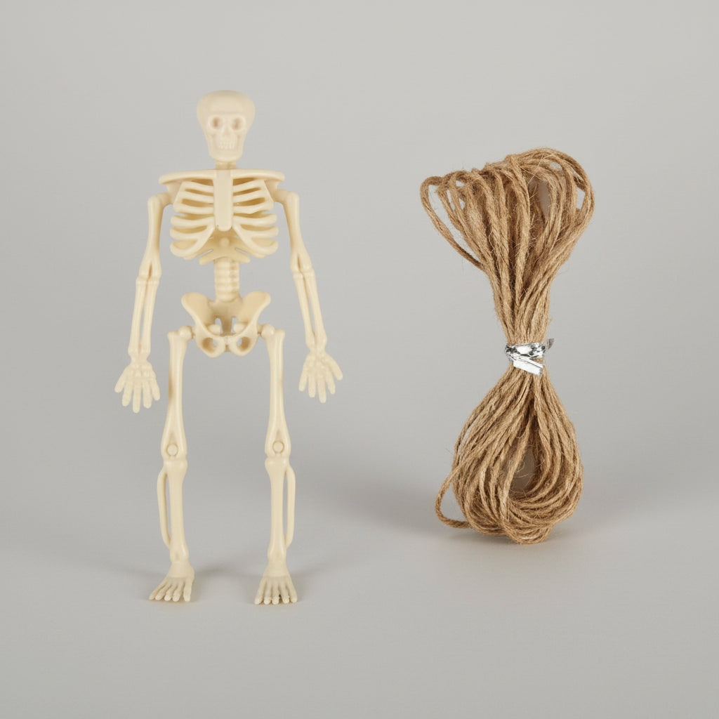Poseable Mini Skeleton Figurines for Spooky Halloween Decor