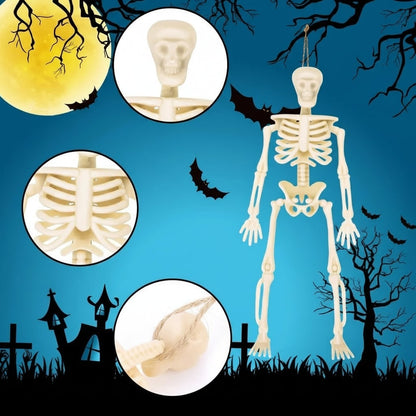 Miniature Poseable Skeleton Figures for Halloween Decor