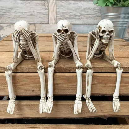 Charming Poseable Skeleton Figurines for Spooky Decor