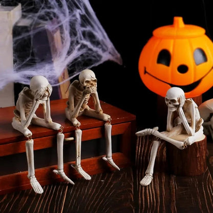 Charming Poseable Skeleton Figurines for Spooky Decor