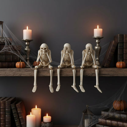 Charming Poseable Skeleton Figurines for Spooky Decor