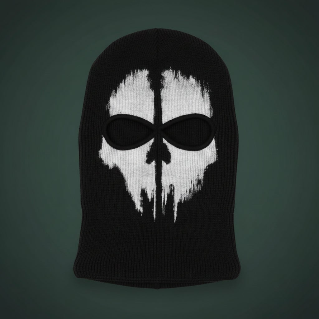 Creepy Phantom Knit Mask for Full Face Coverage in Winter